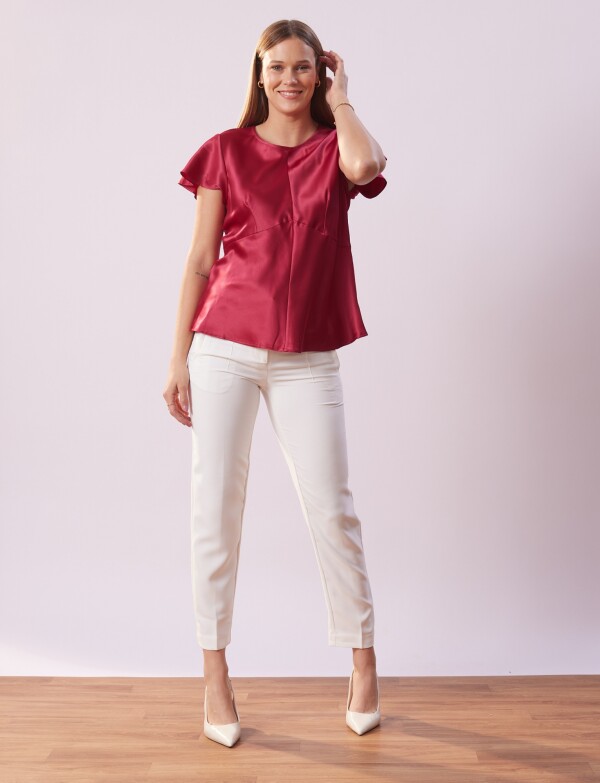 Blusa Satén FUCSIA