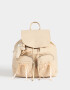 Mochilas Urbanas Mochila Urbana Con Charm Osito - Blanco Crudo