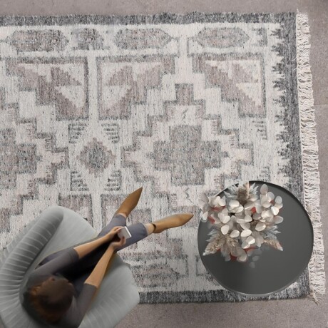 ALFOMBRA GRIS LANA CAUCA