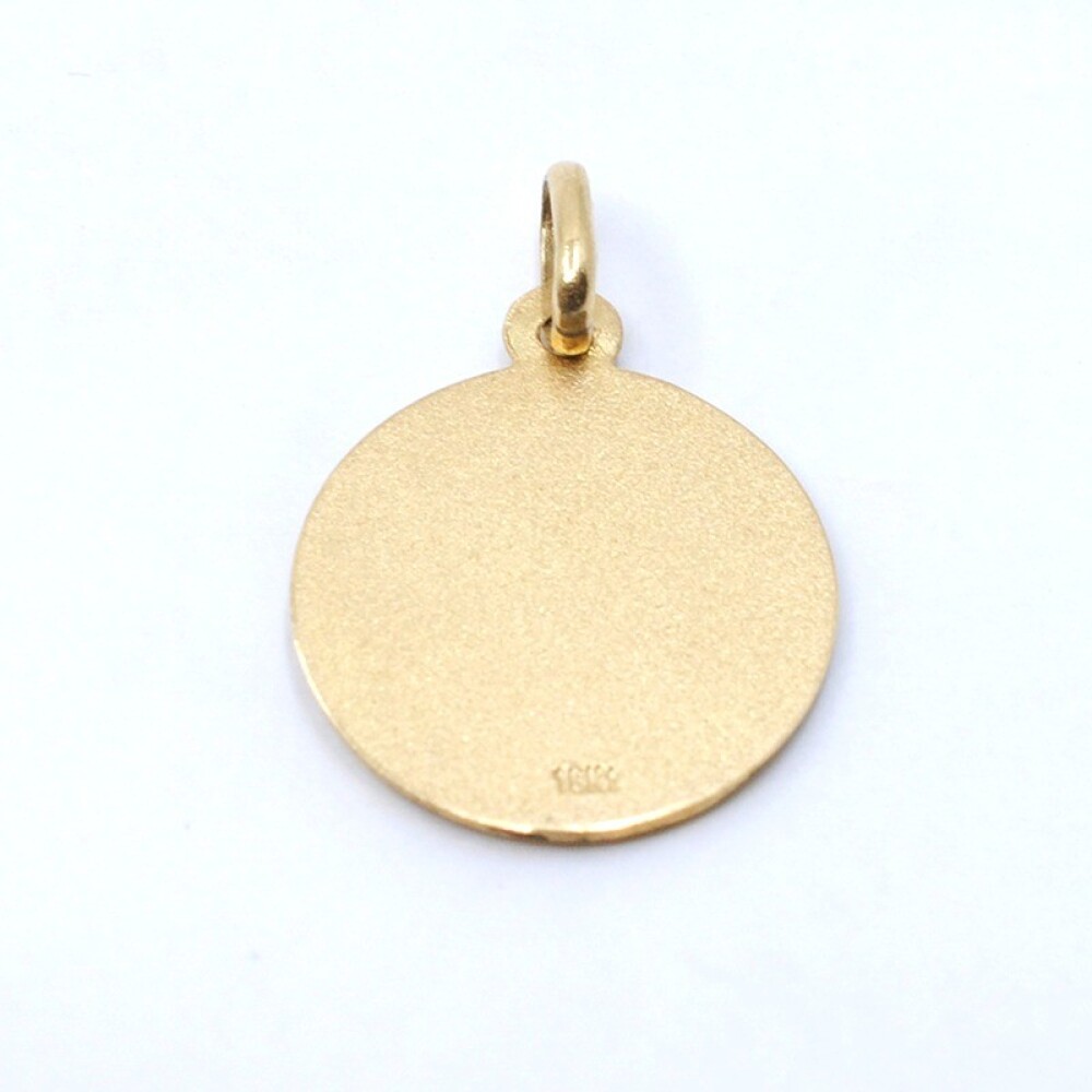 Medalla En Oro 18K amarillo Con Imagen De Angel 16 mm Medalla En Oro 18K amarillo Con Imagen De Angel 16 mm