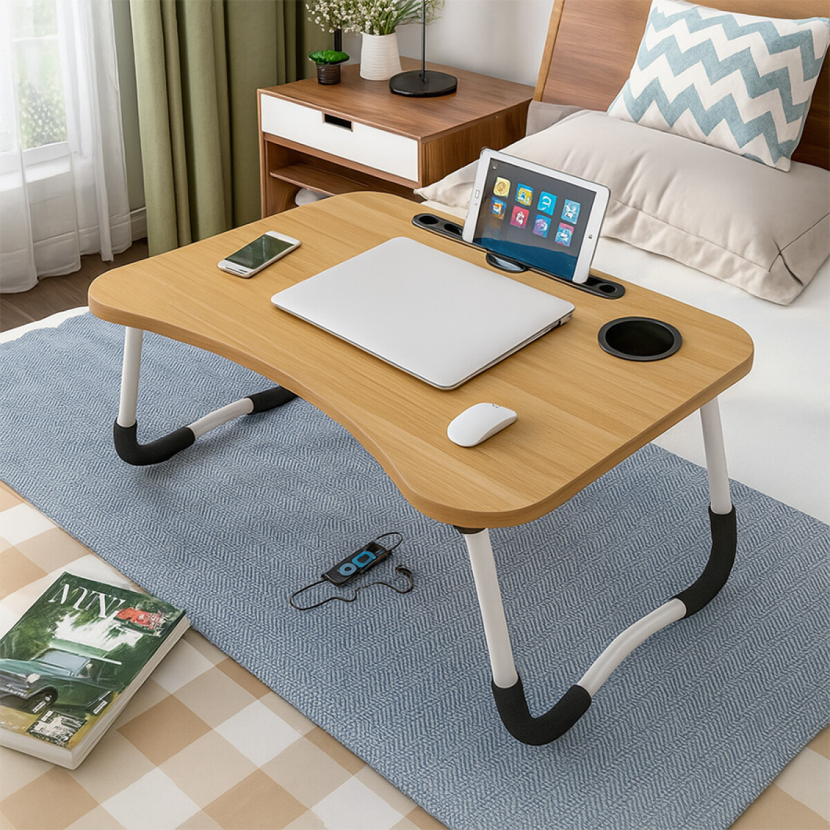Mesa auxiliar plegable - Madera 