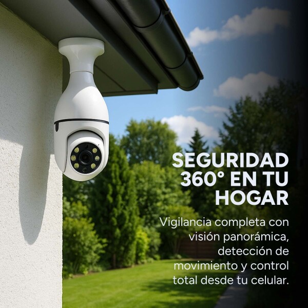 Cámara Seguridad Vigilancia 360 Wifi Graba Audio Espia Variante Color Blanco