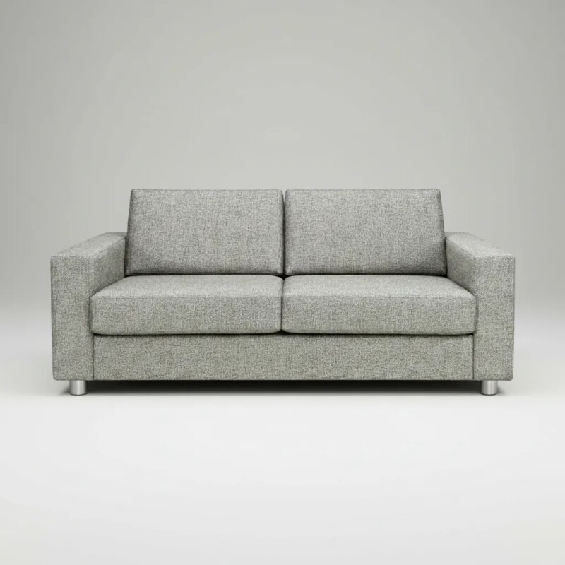 SOFA CAMA 2 PLAZAS - TELA GRIS CON PUNTOS NEGROS y CRUDOS SOFA CAMA 2 PLAZAS - TELA GRIS CON PUNTOS NEGROS y CRUDOS