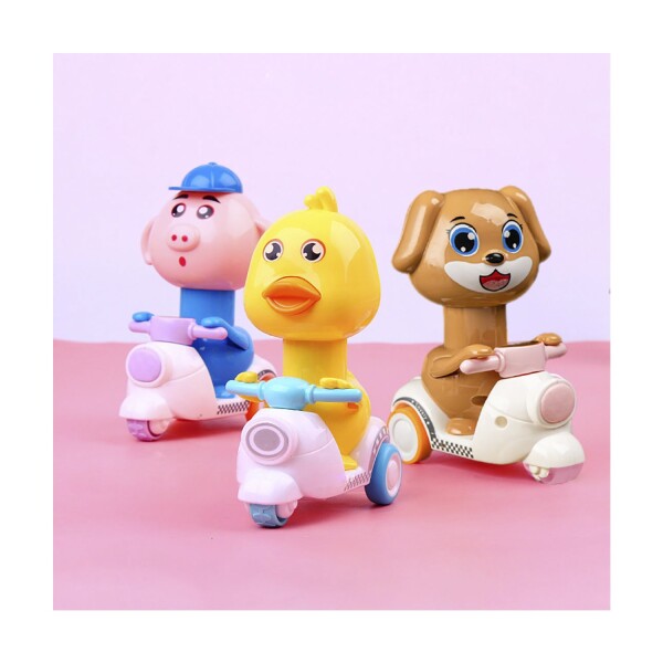 Juguete Interactivo Animales Moto A Fricción Infantil Niños Variante Modelo Perro Lila