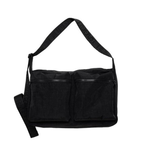 Cartera morral bolsillos al frente tipo cargo Black