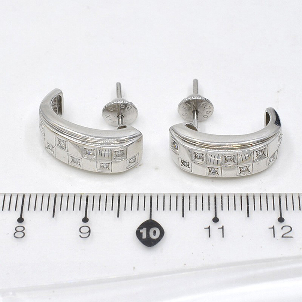 Caravanas Oro Blanco 18K Y Brillantes Caravanas Oro Blanco 18K Y Brillantes