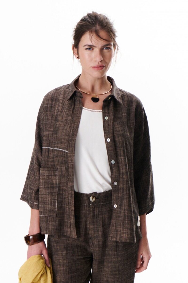 CAMISA MELANIE MARRON