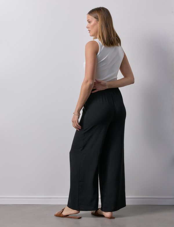 Pantalon Wide Leg Solid NEGRO