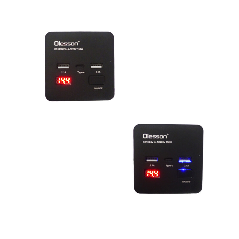Inversor convertidor auto MOD1662 12v a 220v y USB Inversor convertidor auto MOD1662 12v a 220v y USB