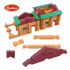 Juego de bloques de madera para granja y tienda, casas prefabricadas de madera Juego de bloques de madera para granja y tienda, casas prefabricadas de madera
