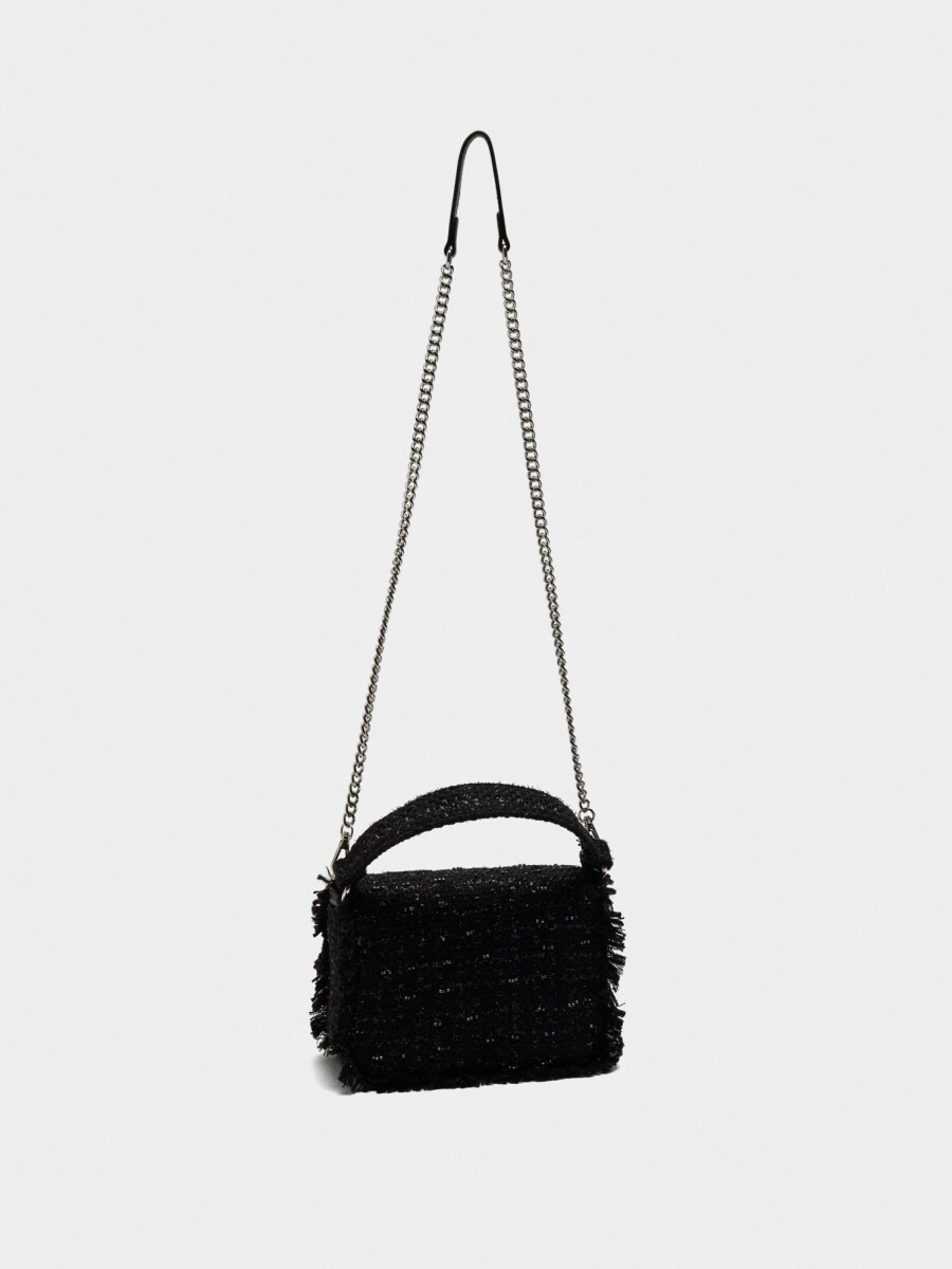 Bolso De Fiesta Tweed negro