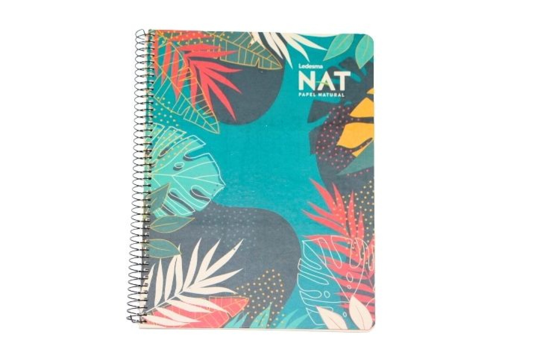 CUADERNOLA NAT TAPA DURA TAMAÑO A4 80 HOJAS - TAPA AZUL HOJAS ROJAS 