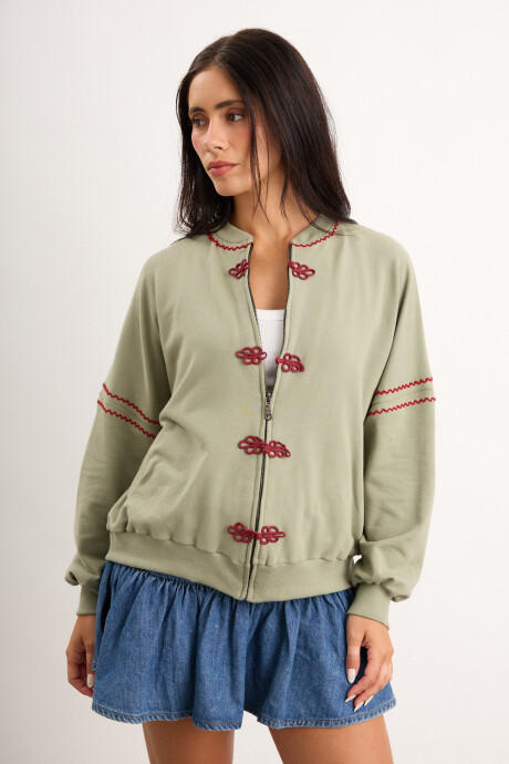 Campera Floral 2027 Verde