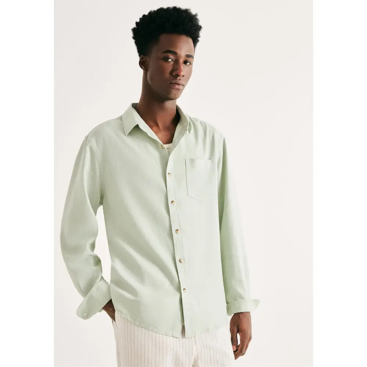 CAMISA MASC - VERDE CLARO 