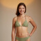 Top+bikini Twist Verde Oliva