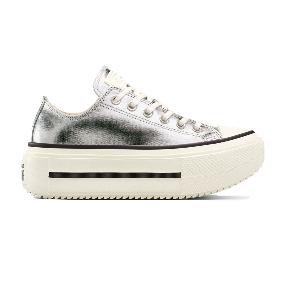 Zapatillas Converse Chuck Taylor AS Double Stack Platform Metallic Unisex Silver