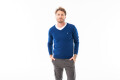 BUZO ESCOTE V LISO Azul