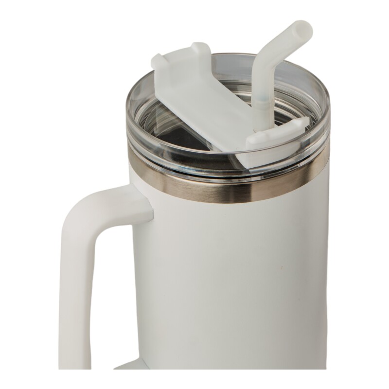Jarra Vaso Terminico 1200ml Ac Inox y sorbete en Ac inox Blanco