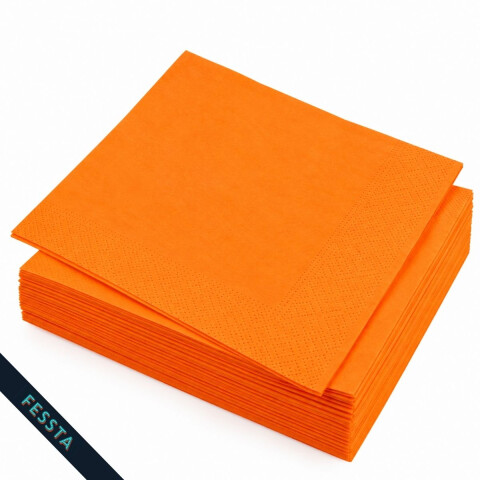 Servilleta Descartable Fessta Lisa x20 Und Naranja