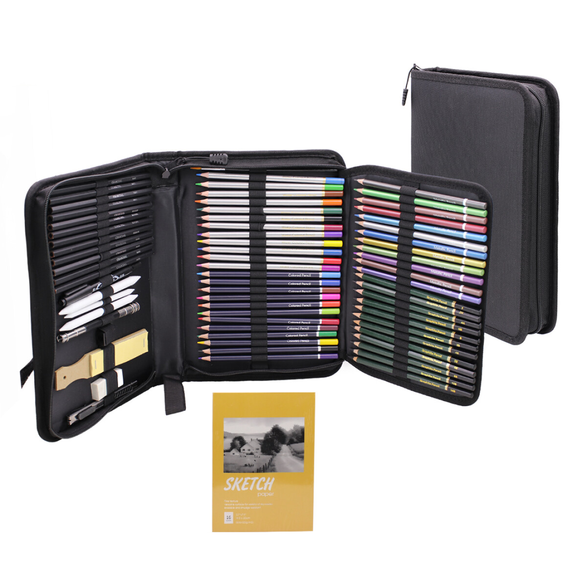 KIT 72 PIEZAS LAPICES DE COLORES C/BLOCK - SURTIDOS 