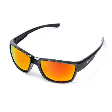 Lentes de Sol Arye Polarizados Armazón Negro Brillante Rojo