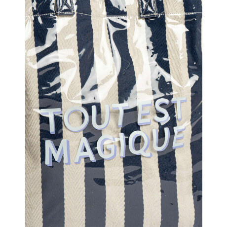 Shopper Rayada Azul Medio