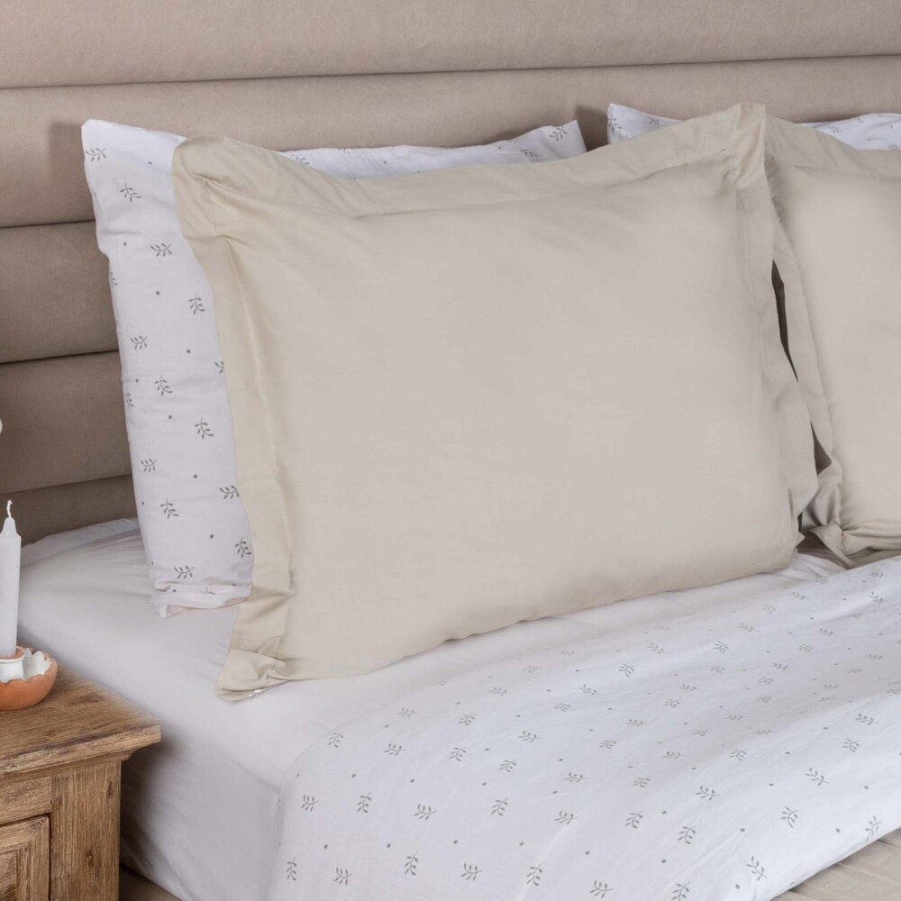 SET FUNDA NÓRDICA QUEEN ALGODON GRIS COTTON BASIC 180H GRIS VERDE