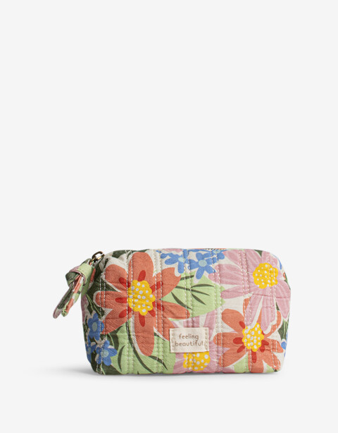 Porta Cosméticos Estampado Flores