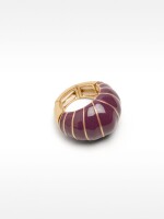 Anillo Elástico Con Esmaltado violeta