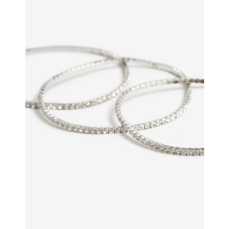 Set De Pulseras Elásticas Strass Cristal