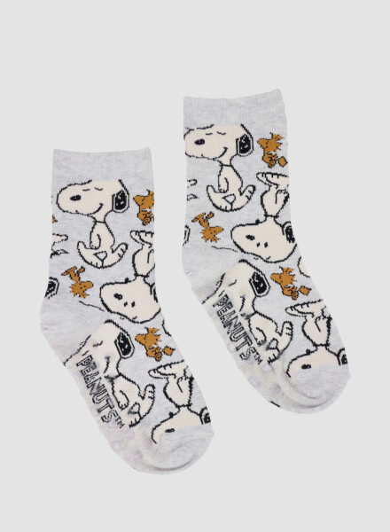 Medias individuales chenille infantil media caña con abs  snoopy Variante 26
