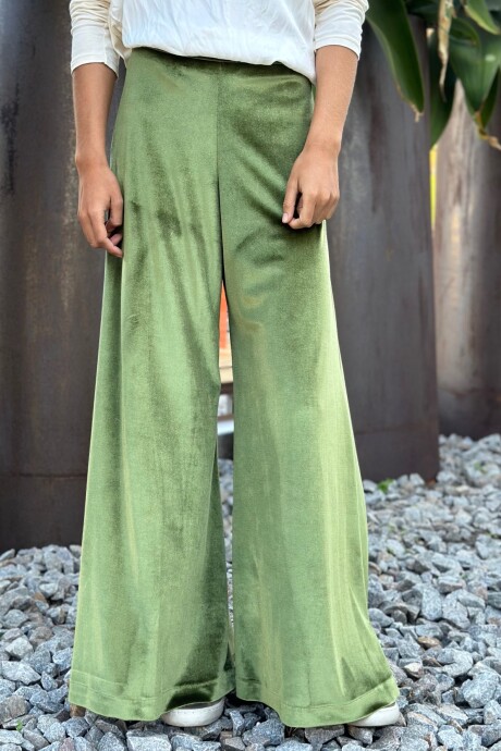 PANTALON TERCIOPELO KENZA VERDE