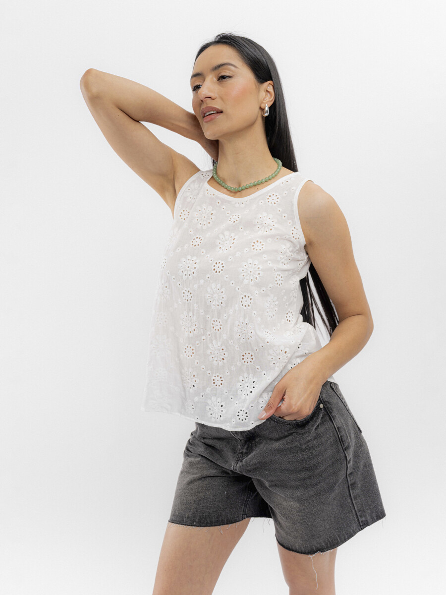Musculosa broderie 