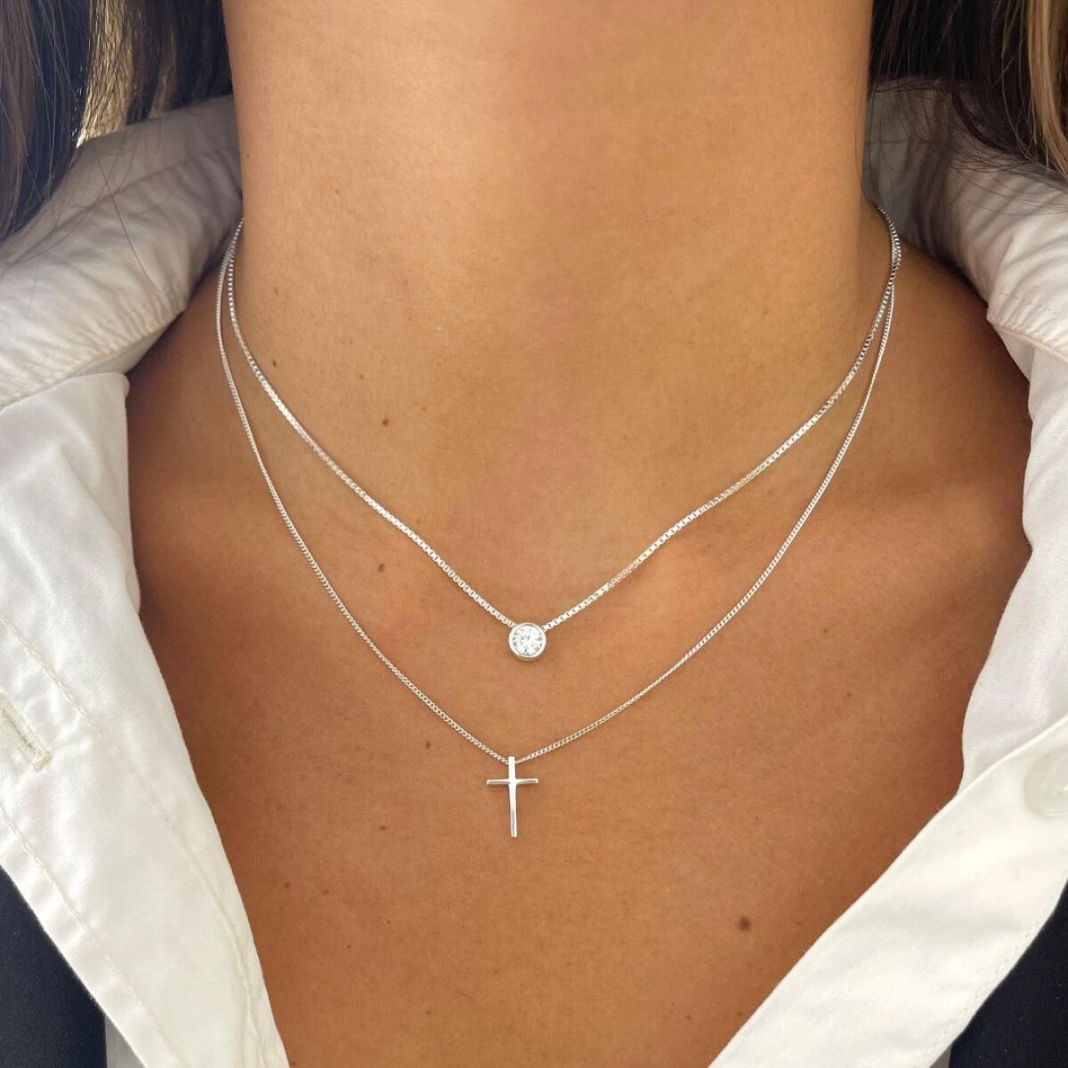 Collar Cruz - Plata 925 