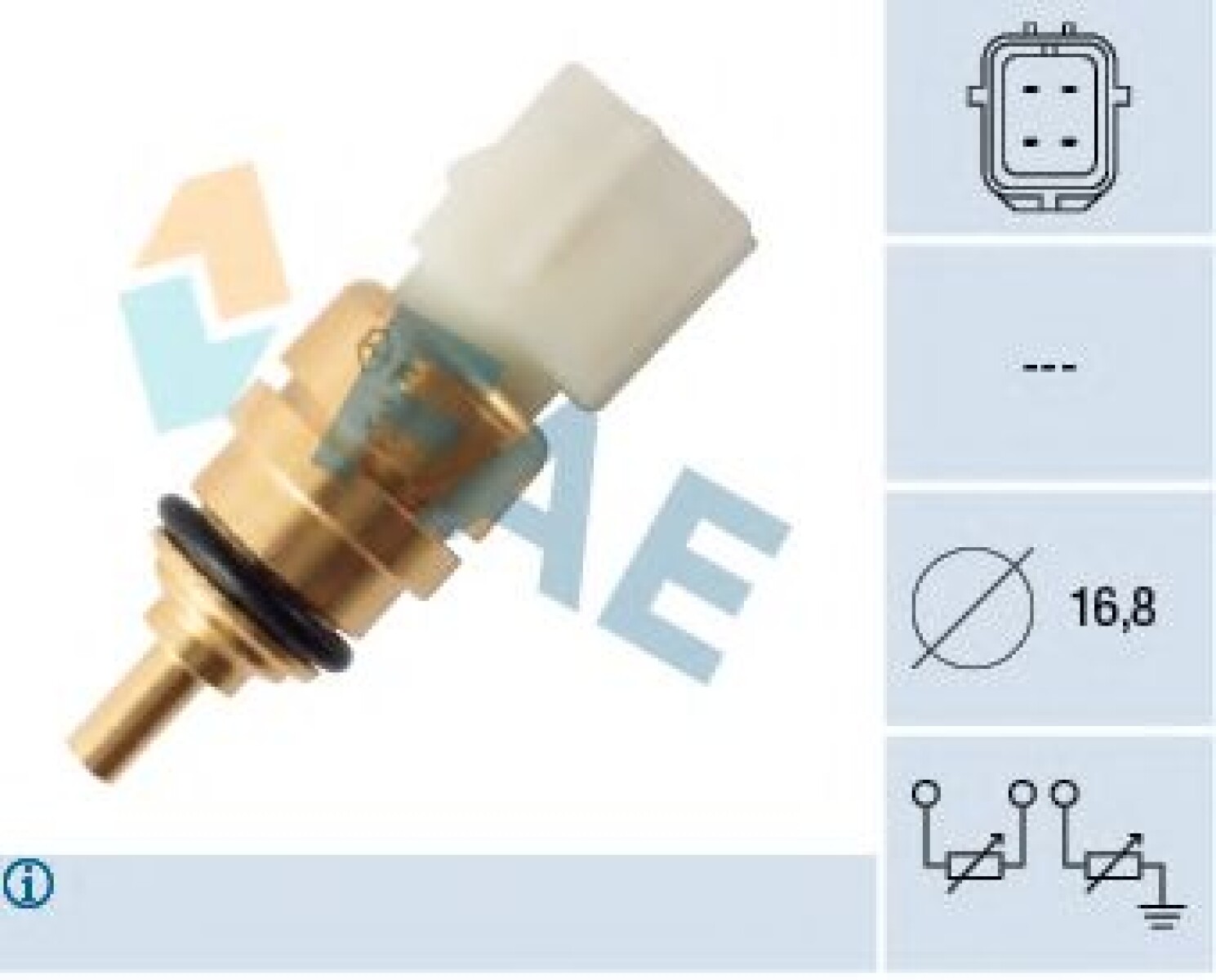 BULBO INTERRUPTOR HYUNDAI TEMP. ATOS I10 TUCSON 4 PINES S/ROSCA C/ORING FAE 