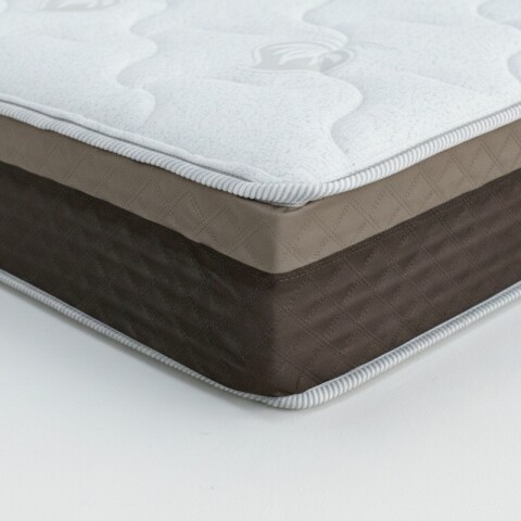 Sommier con Resortes Pocket Espuma Alta Densidad y Eurotop Soporte 130 Kg 1 Plaza 88 cm de Ancho