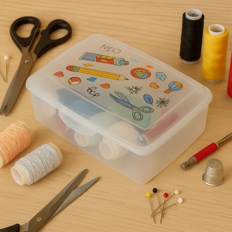 Caja organizadora 17,6 x 12,3 x 6,7 cm TRANSPARENTE