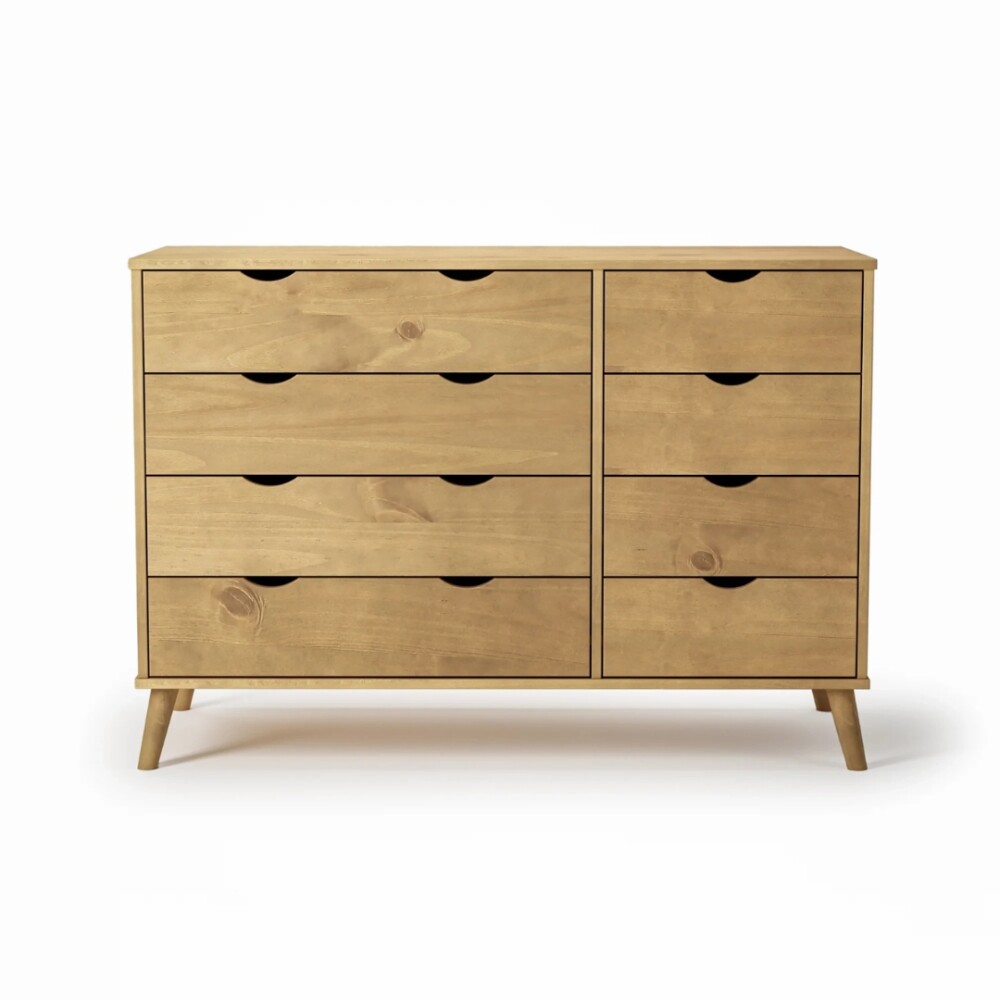 Cómoda 8 Cajones Madera - Linea Dublin Natural