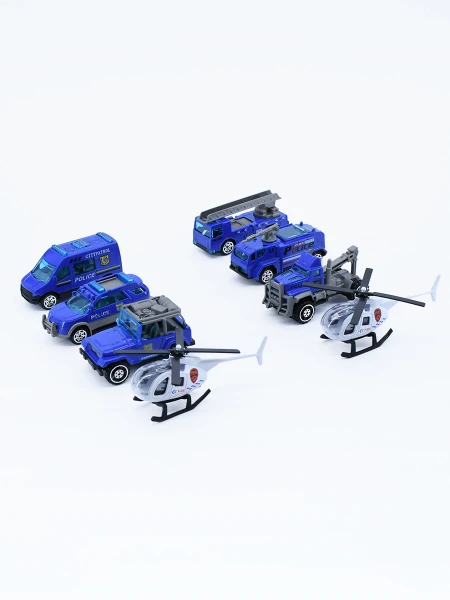 SET VEHICULOS POLICIA AZUL