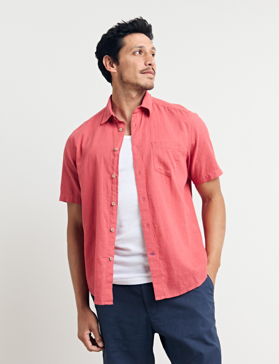 012265 CAMISA HARRINGTON LABEL Coral