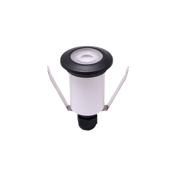 Luminaria embutir para techo negro 1,7W cálida Ø50mm IP55 FL0947