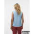 VMMYMILO SL V-NECK SHIRT WVN GA Airy Blue