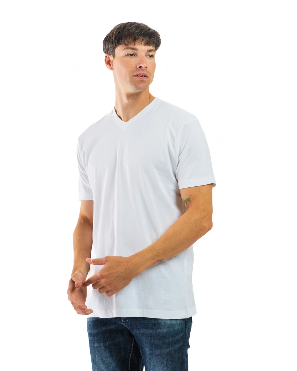 Remera Escote V - Blanco 