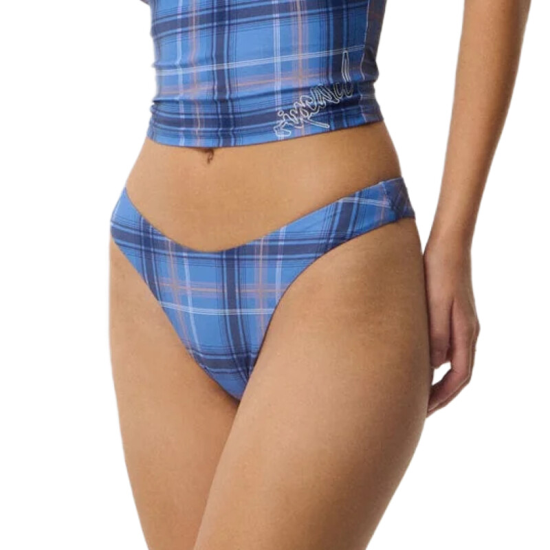 Bombacha Rip Curl Archive: Plaid Skimpy Bottom - Azul Bombacha Rip Curl Archive: Plaid Skimpy Bottom - Azul