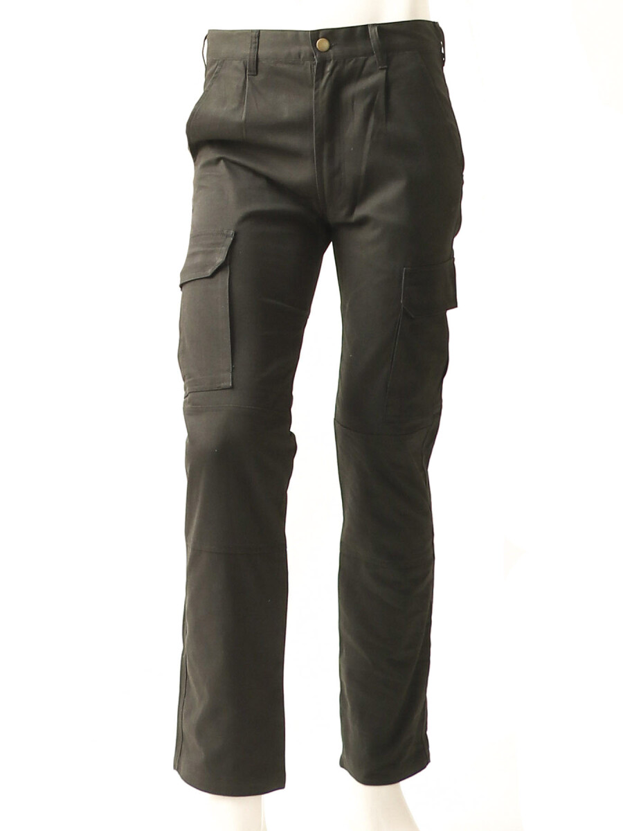 Pantalón brin cargo - Gris carbón 