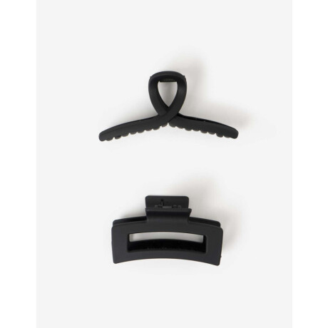Set De Broches Matte Negro