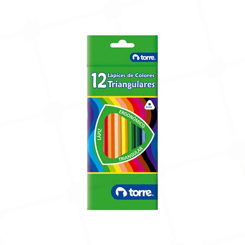 TORRE LAPIZ DE COLOR TRIANGULARES 12 COL
