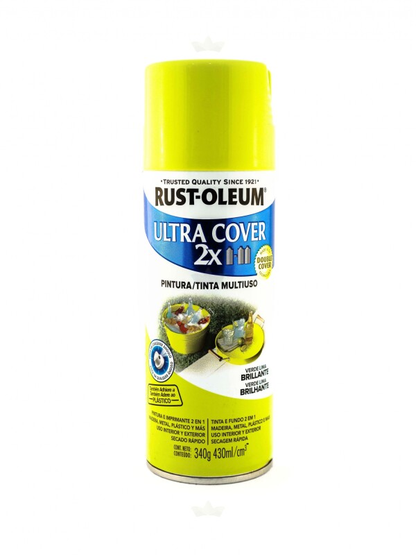 AEROSOL ULTRA COVER 2X VERDE LIMA BRILLANTE- 340 GR. N/A
