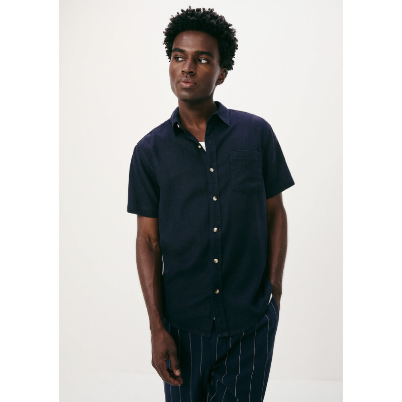 CAMISA MASC AZUL ESCURO