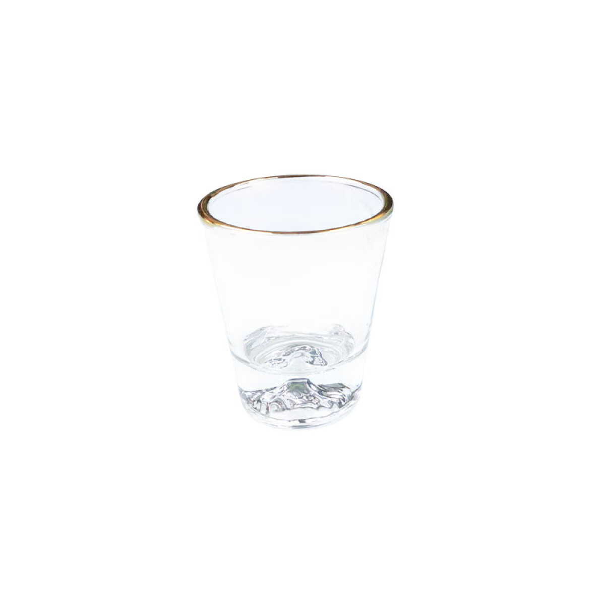 Vaso shot de vidrio borde dorado - Vaso Shot De Vidrio Borde Dorado 